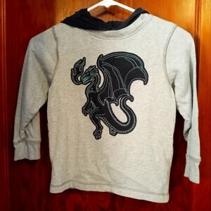 Gymboree Hoodie Tee Dragon Boys Size 6 Gray
